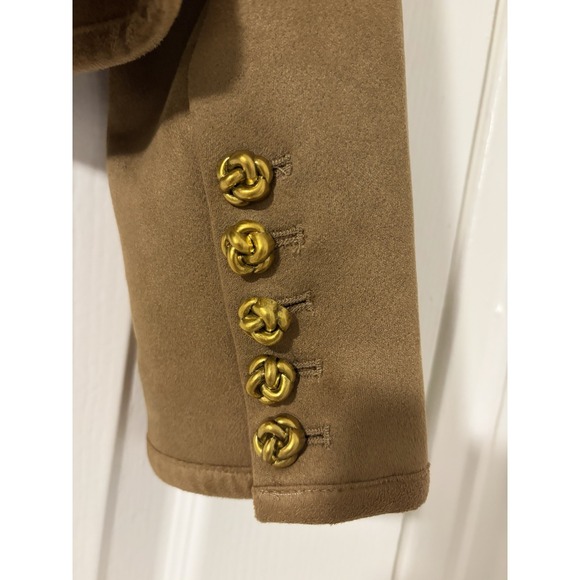 Women's jacket Camel / Tan Jacket Gold Buttons – Size XS – New with Tags - Picture 9 of 11